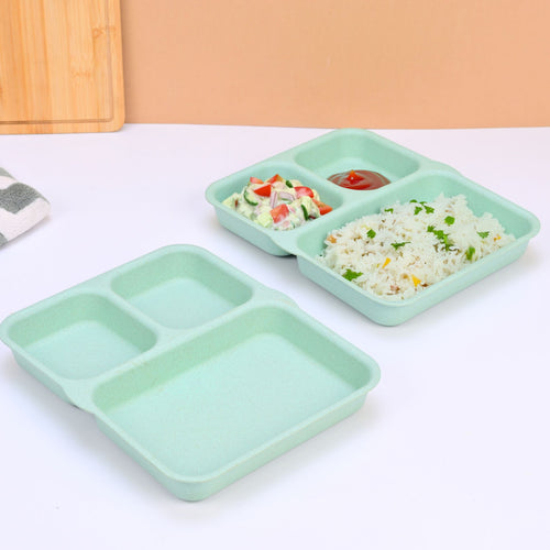 Eco 3-Partition Kids Plates – Set of 2 (8-inch)