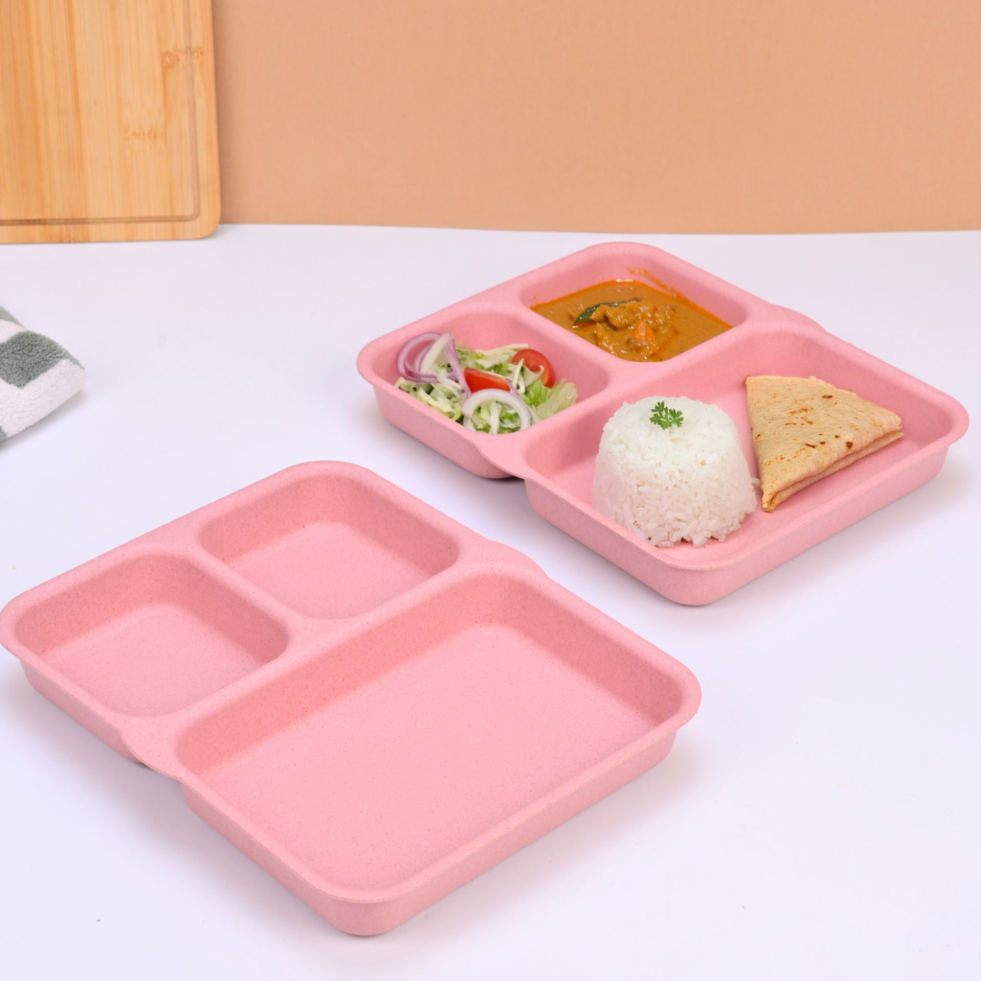 Eco 3-Partition Kids Plates – Set of 2 (8-inch)