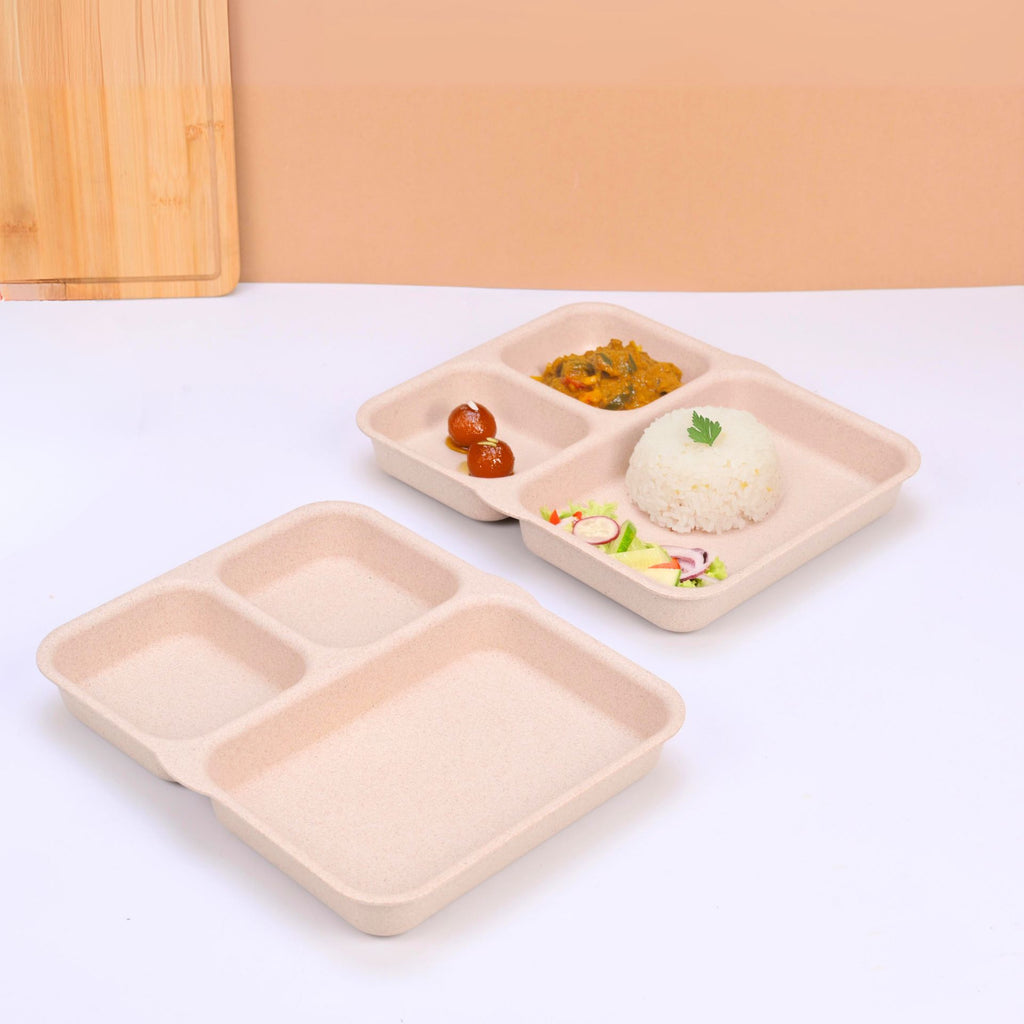 Eco 3-Partition Kids Plates – Set of 2 (8-inch)