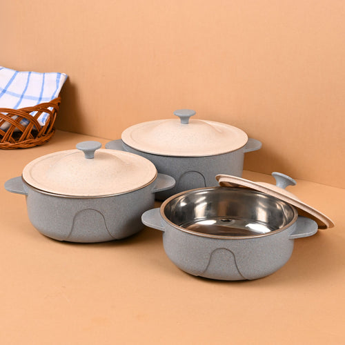 Curve Eco Serving Bowls with Lids – Set of 3 (1000ml, 750ml, 500ml)