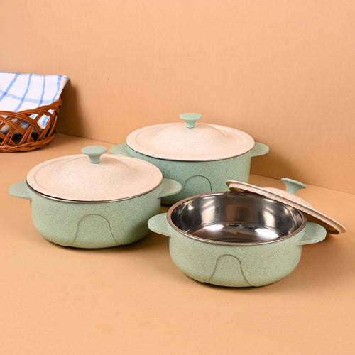Curve Eco Serving Bowls with Lids – Set of 3 (1000ml, 750ml, 500ml)