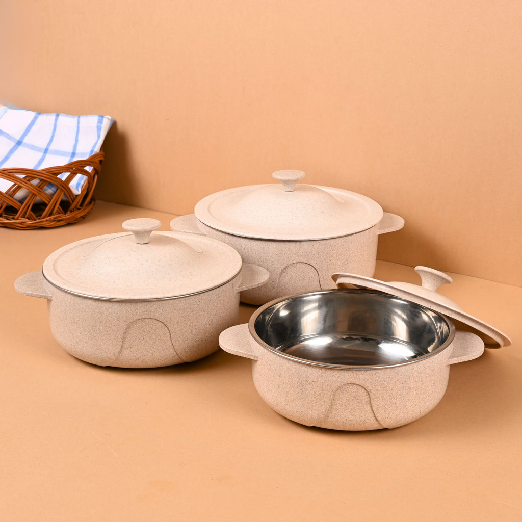 Curve Eco Serving Bowls with Lids – Set of 3 (1000ml, 750ml, 500ml)