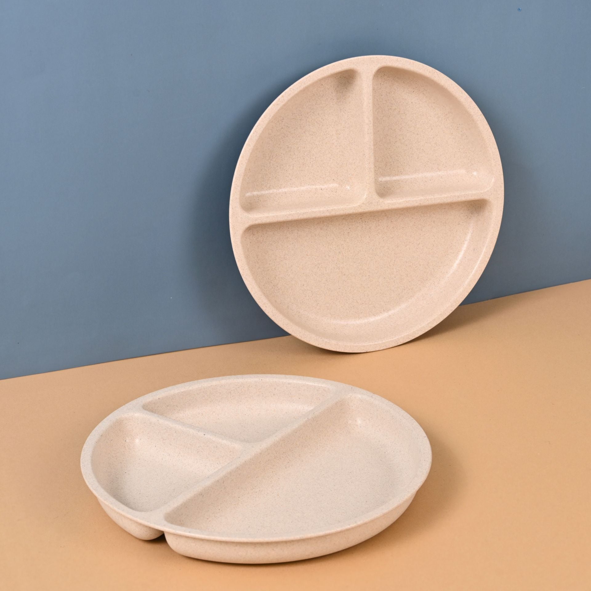 Round 3-Partition Kids Plates – Set of 2 (8-inch)