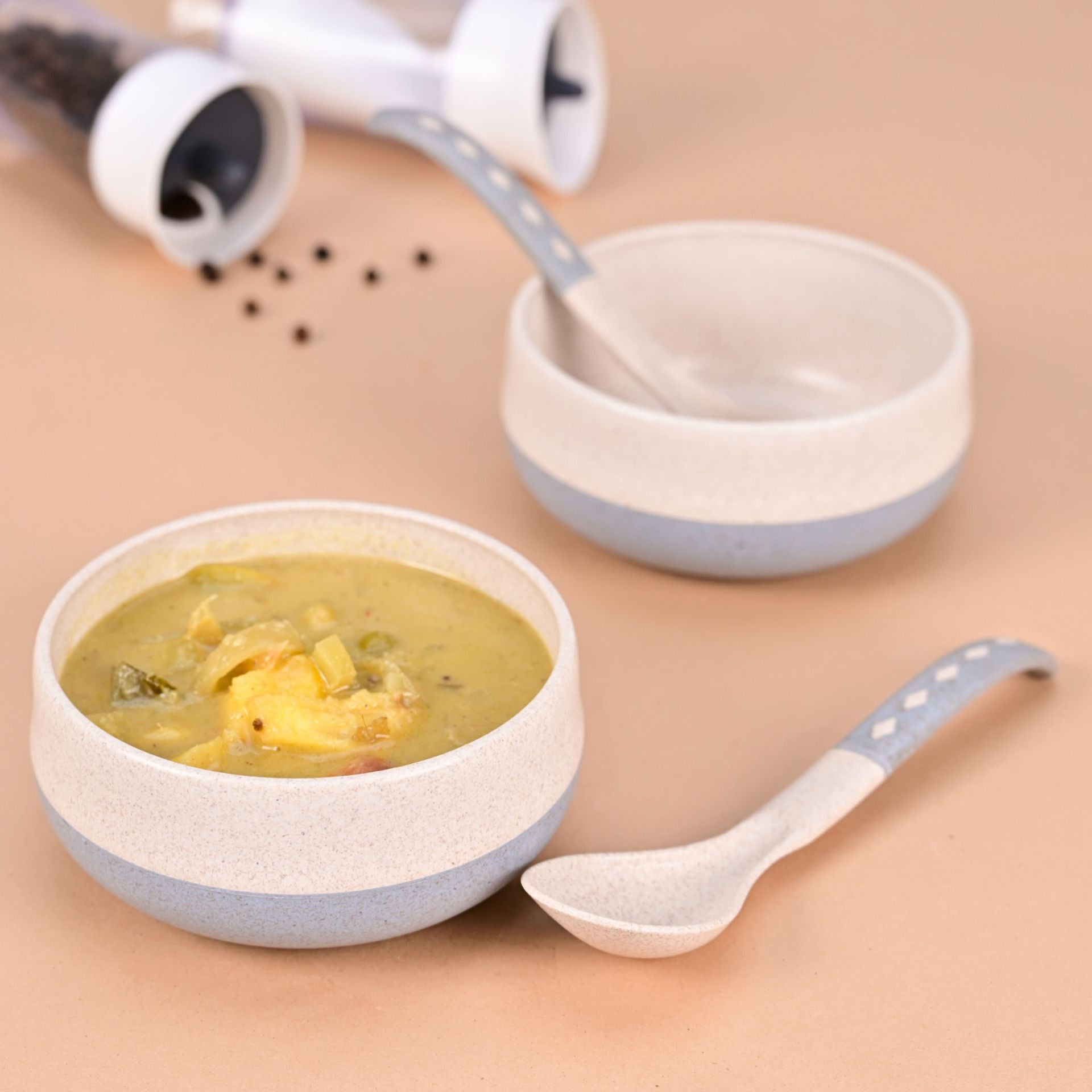 Eco Soup Bowls with Spoons – Set of 2 (250ml)