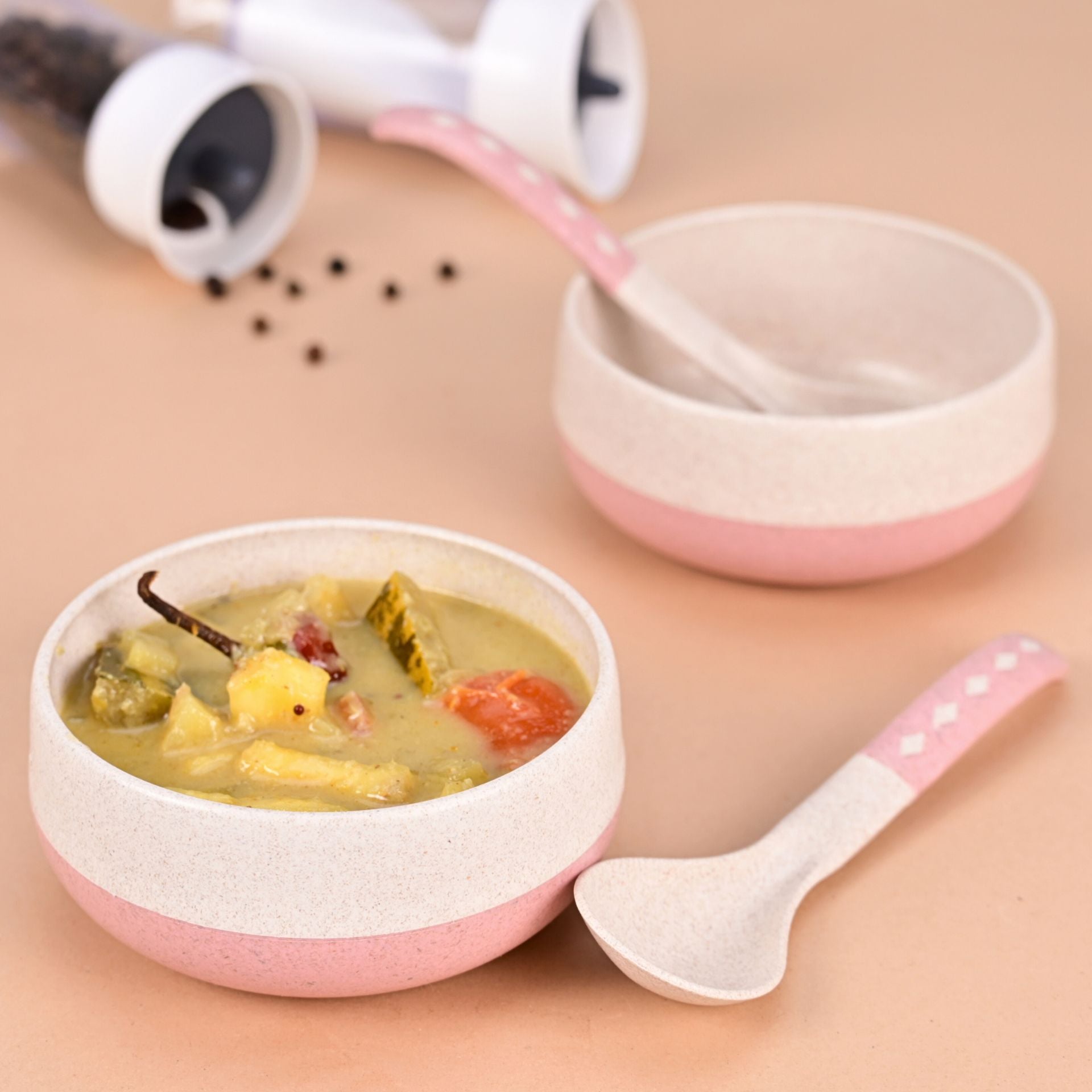 Eco Soup Bowls with Spoons – Set of 2 (250ml)