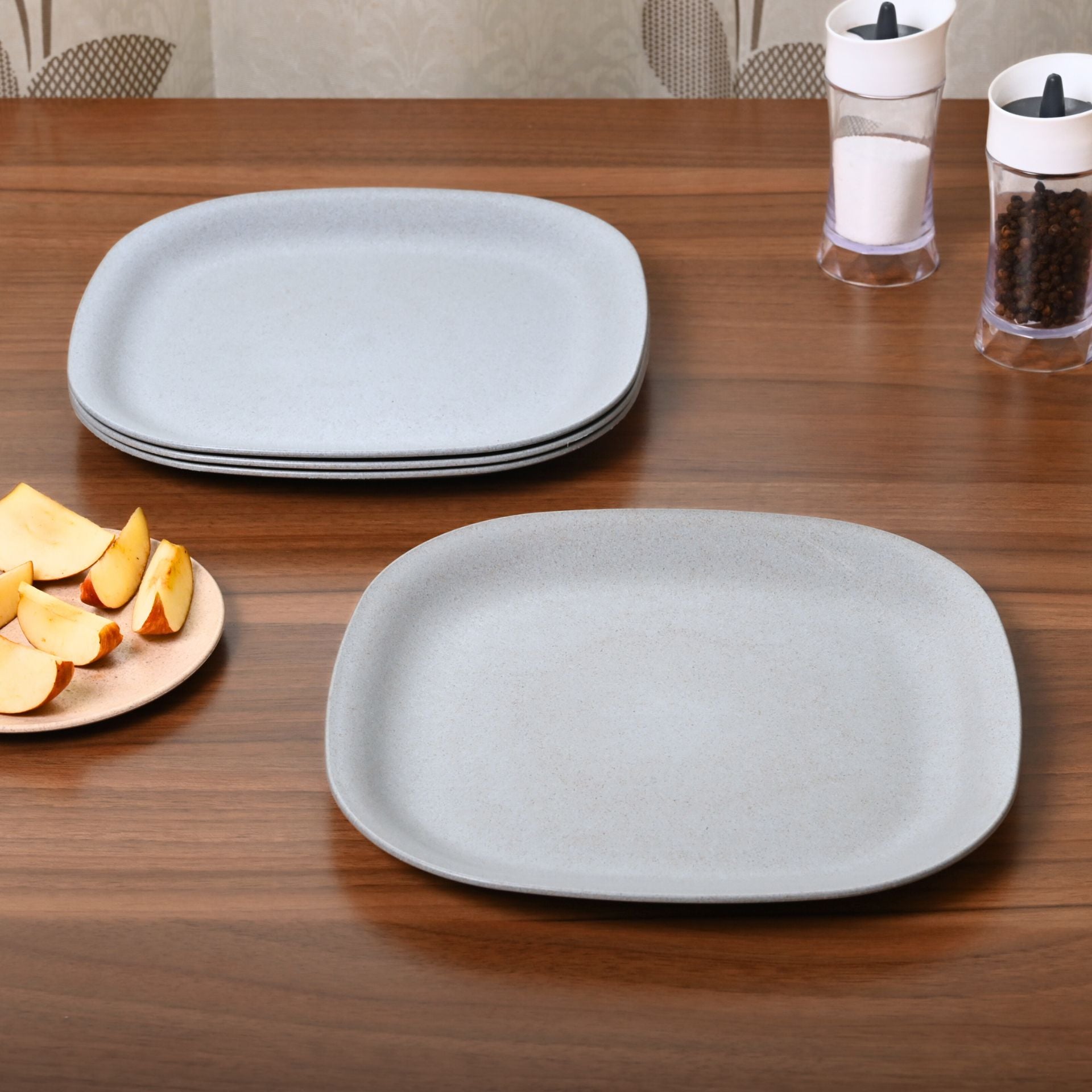 Eha Eco-Friendly Square Dinner Plates – Set of 4 (11-inch)