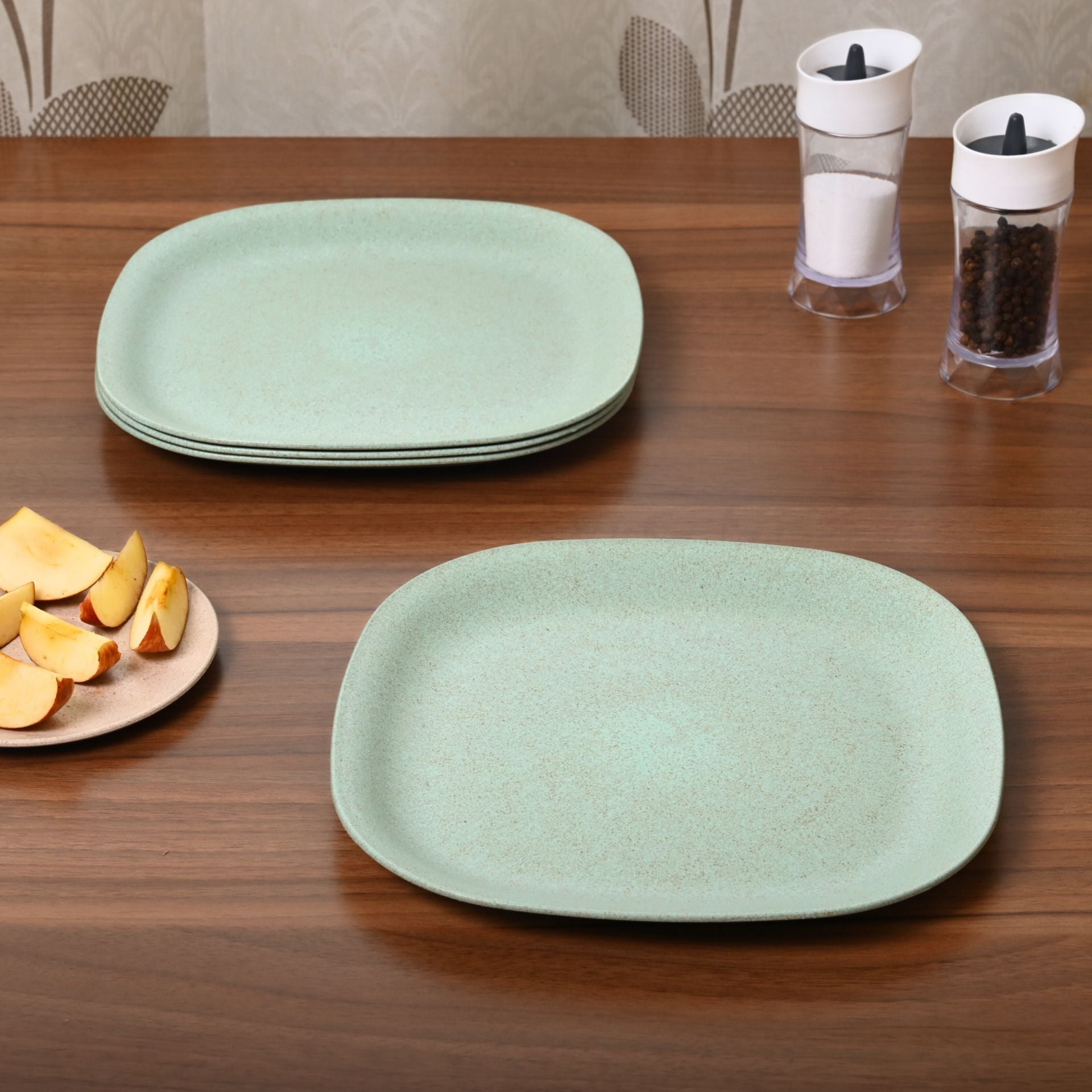 Eha Eco-Friendly Square Dinner Plates – Set of 4 (11-inch)