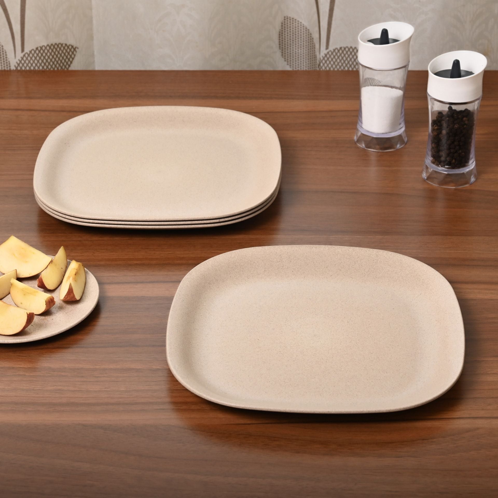 Eha Eco-Friendly Square Dinner Plates – Set of 4 (11-inch)