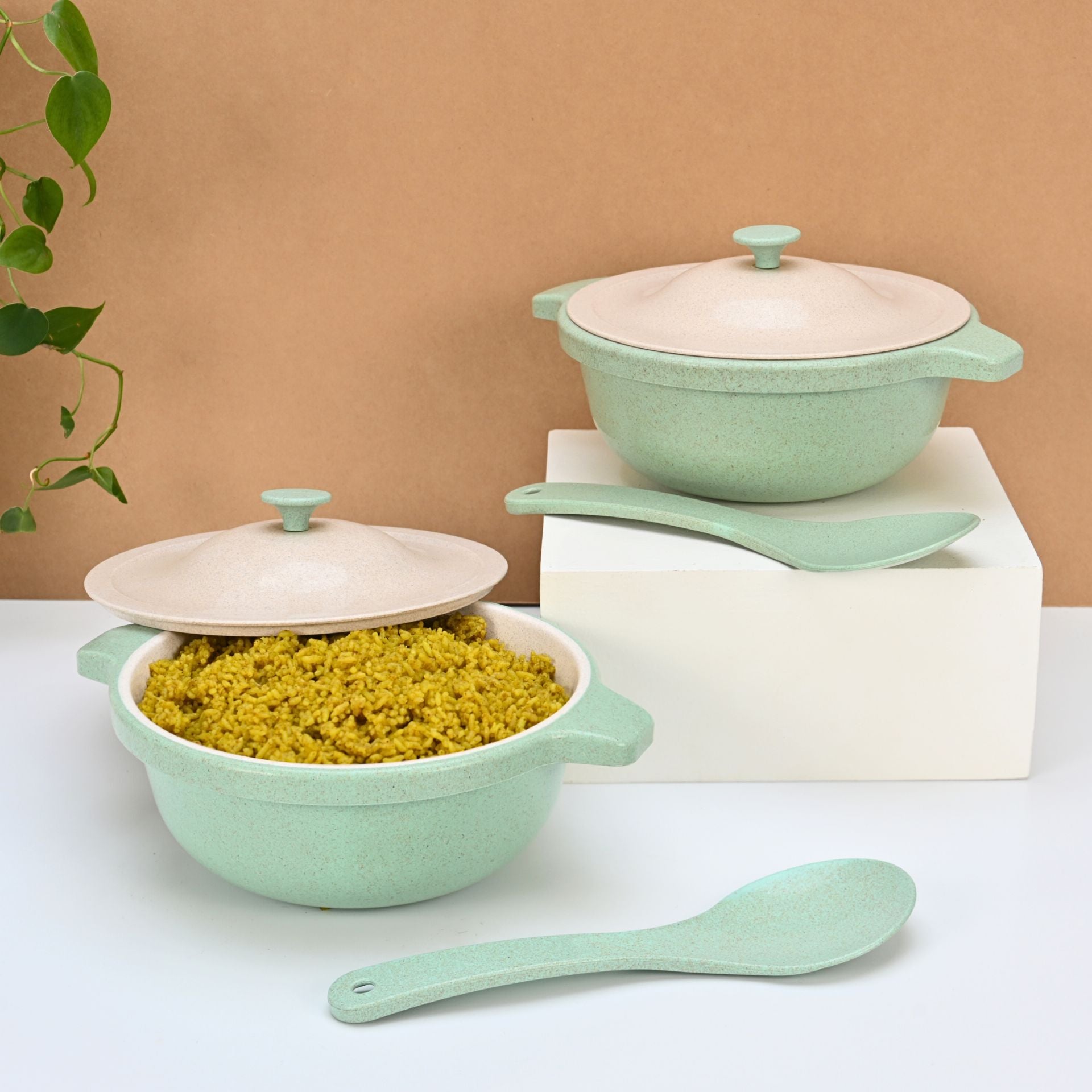 EcoServe Large Serving Bowls with Lids – Set of 2 - 1250 ml