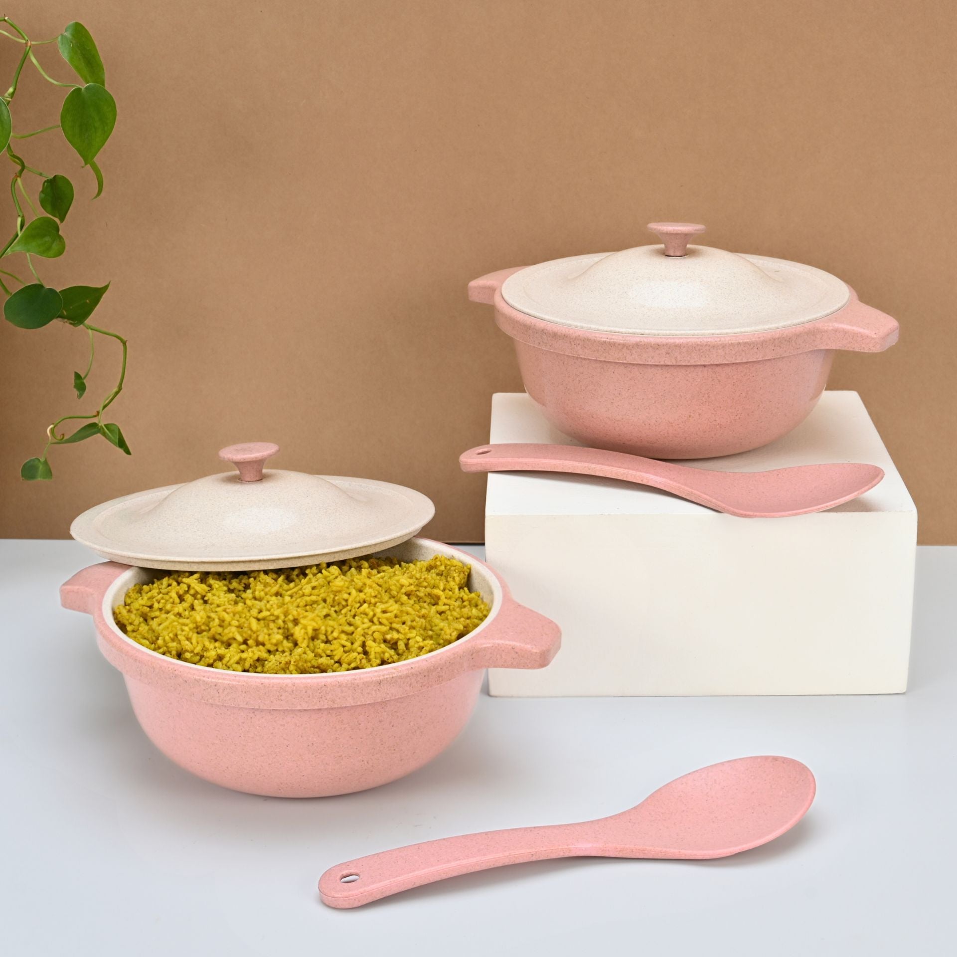 EcoServe Large Serving Bowls with Lids – Set of 2 - 1250 ml
